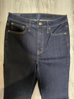 J. Crew Women's Indigo Skinny Stretch Jeans with Contrast Stitching, Size 27